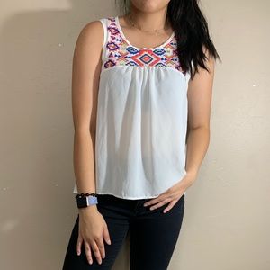 white dressed up tank